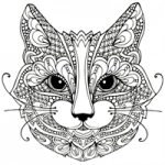 Раскраска антистресс кошка