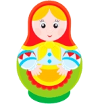 Раскраска матрешка для детей