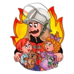 Раскраска Пожарные